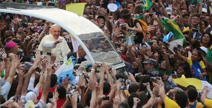 O Papa, no Rio de Janeiro, durante a Jornada Mundial da Juventude.