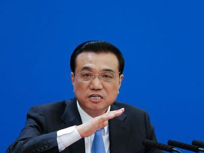 O primeiro-ministro chinês, Li Keqiang, neste domingo em Pequim.
