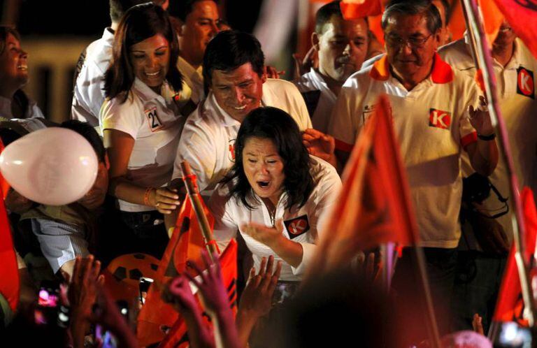Keiko Fujimori, durante a campanha eleitoral.