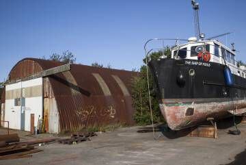 O barco em que Peter Madsen instalou sua última empresa.