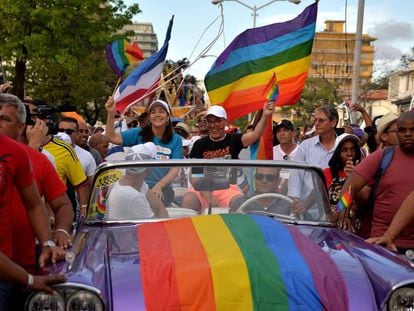 Mariela Castro durante a parada do Orgulho Gay em Havana, em 12 de maio.