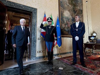 O presidente Sergio Mattarella o passado 22 de agosto no palácio do Quirinal, em Roma.