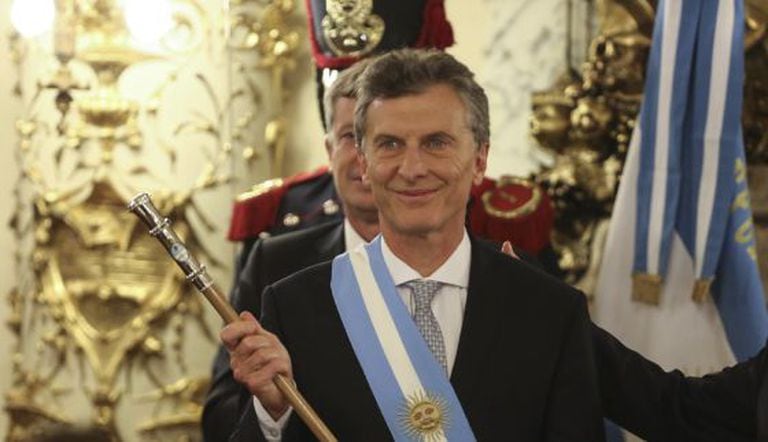 Mauricio Macri, no ato de posse como presidente de Argentina.