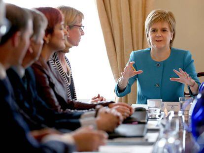 Nicola Sturgeon, primeira-ministra da Escócia e líder do Partido Nacional Escocês.