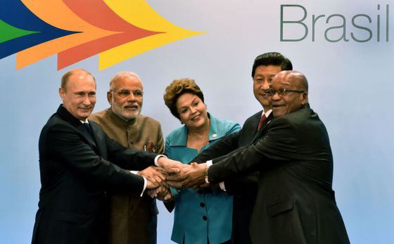 Os mandatários dos BRIC, em Fortaleza.