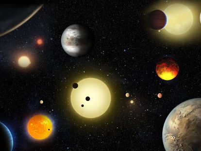 Imagem de exoplanetas fornecida pela NASA.