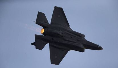 Um caça israelense F-35, em manobras em dezembro de 2016.