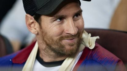 Messi, nesta quarta-feira, no Camp Nou.