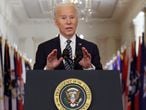 El presidente de Estados Unidos, Joe Biden, en su primer discurso a la nación.
ALEX WONG
11/03/2021