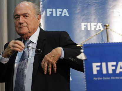 Blatter, na sede da FIFA.