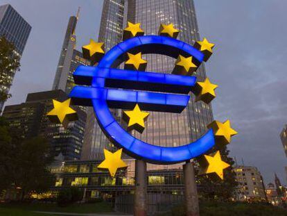 A sede do Banco Central Europeu (BCE) em Frankfurt.