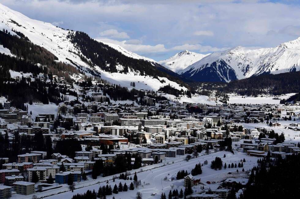 O bucólico entorno do Fórum Econômico Mundial de Davos.