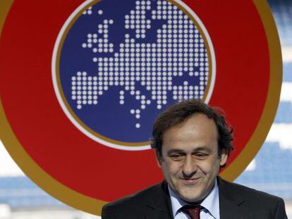 Michel Platini, durante um ato da UEFA