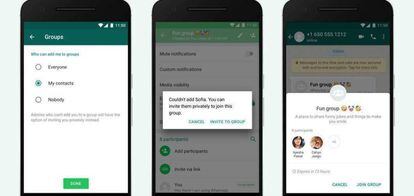 Exemplos das opções de configurações de privacidade que serão incorporadas ao WhatsApp.