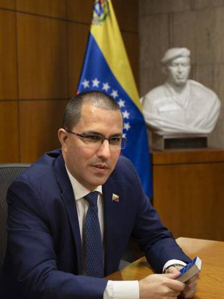 Jorge Arreaza, durante a entrevista.