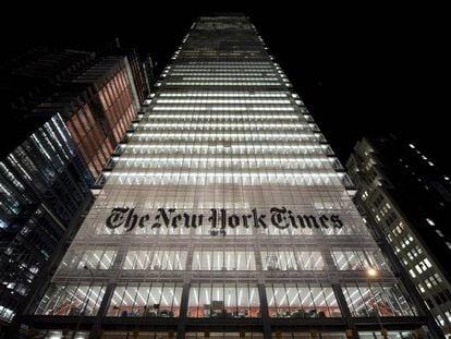 Sede do edifício do New York Times em Nova York.