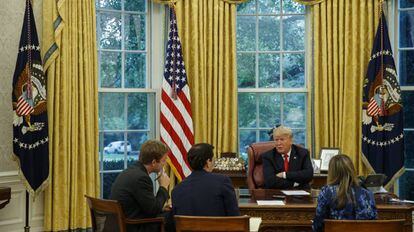 Trump na terça-feira durante entrevista à agência Associated Press