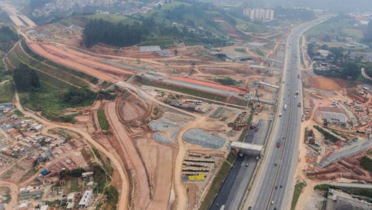 Lote 3 do trecho Norte do Rodoanel Mário Covas em imagem tirada em junho de 2017