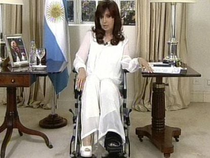 Cristina Kirchner, durante pronunciamento.