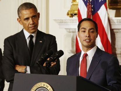 Barack Obama e Julián Castro.