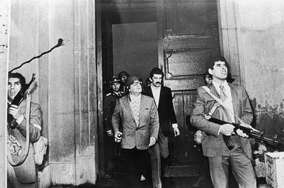Salvador Allende em 11 de setembro de 1973, dia do golpe de Estado de Pinochet.