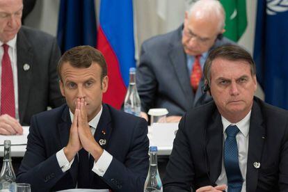 Macron e Bolsonaro se reuniram nesta sexta, após o Governo brasileiro ter anunciado o cancelamento do encontro,