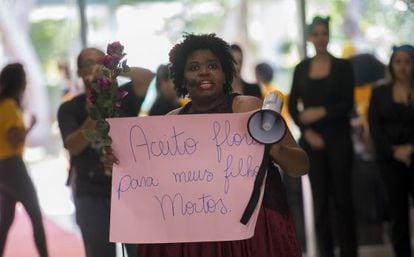 Protesto contra o racismo em Brasília