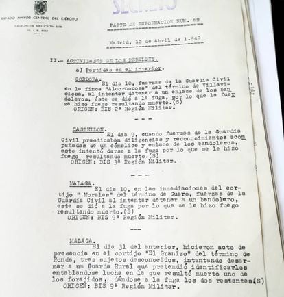 Relatório de 1949 sobre fugitivos “contra os quais se abre fogo”, resultando em sua morte.