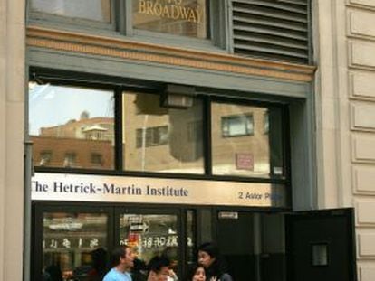 Estudantes no instituto Harvey Milk, em Nova York.
