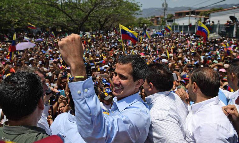 Guaidó no Estado de Miranda no sábado.