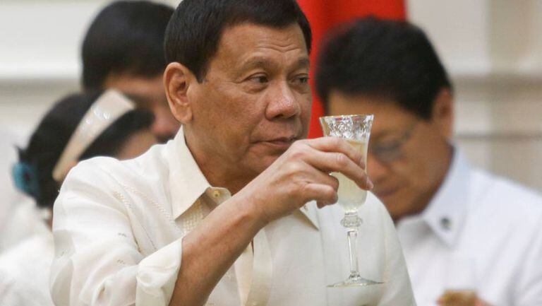 O presidente filipino Rodrigo Duterte, durante uma visita a Camboja.