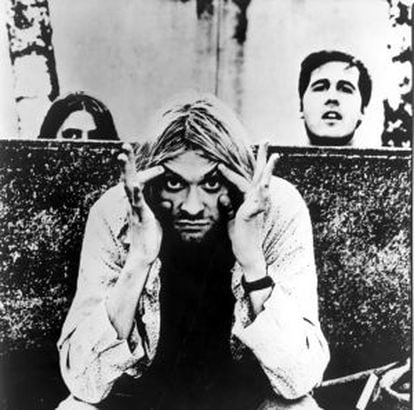 O Nirvana em uma imagem promocional.