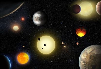 Imagem de exoplanetas fornecida pela NASA.
