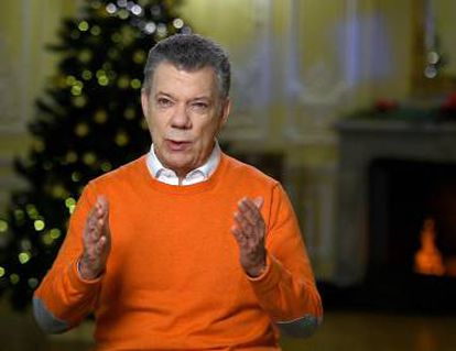 O presidente de Colômbia, Juan Manuel Santos.