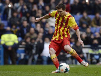 Messi lança o pênalti do Barcelona