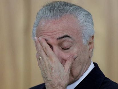 Temer, durante cerimônia em Brasília.