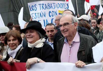 O ex-negociador da paz Humberto de la Calle, durante a campanha presidencial de 2018.