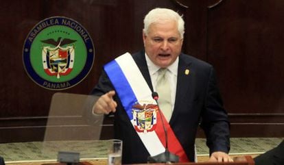 O presidente do Panamá, Ricardo Martinelli.