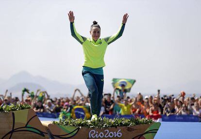 Poliana Okimoto, medalha de bronze na Rio 2016.