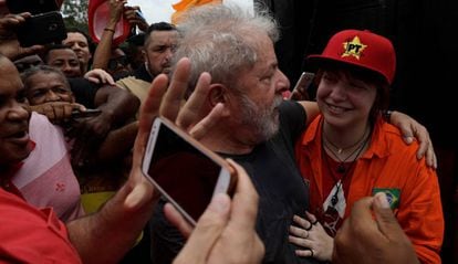 Lula em ato no Rio de Janeiro.