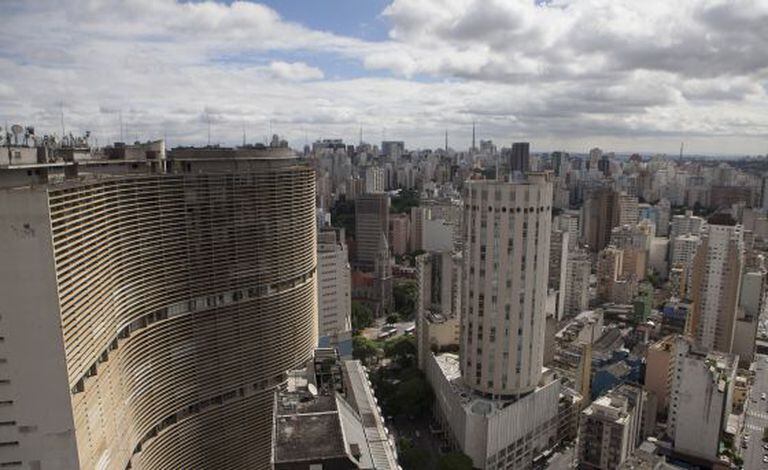Vista aérea do centro de São Paulo.