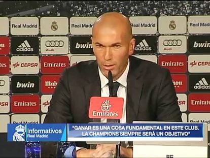 Zidane, durante a coletiva de imprensa.