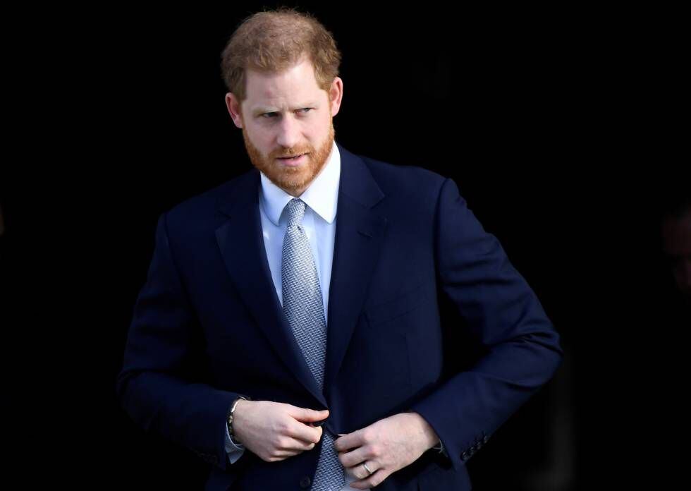 O príncipe Harry em um evento de rúgbi no palácio de Buckingham, nesta quinta-feira.
