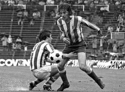 Leivinha (à dir.), na temporada 1975/76.