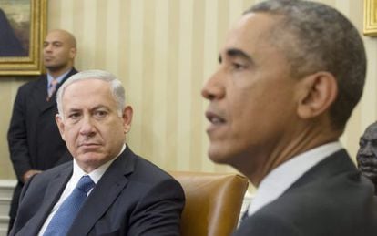 Netanyahu e Obama durante encontro na Casa Branca na quarta-feira.