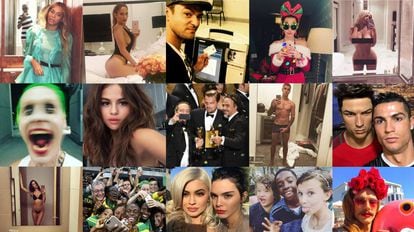 Os selfies mais icónicos de 2016, agrupados por elpais.com.