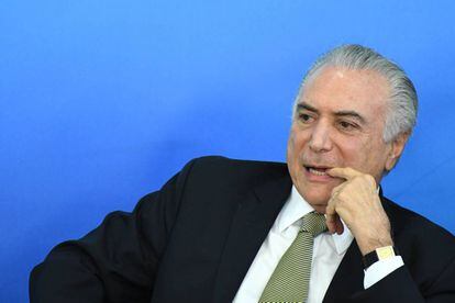 Michel Temer durante evento nesta segunda, em Brasília.