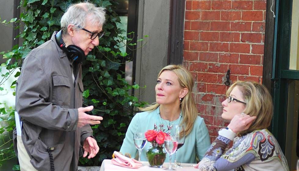 Woody Allen e Cate Blanchett durante a filmagem de ‘Blue Jasmine’.