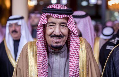 O rei Salman bin Abdulaziz em Riad, em fevereiro deste ano.