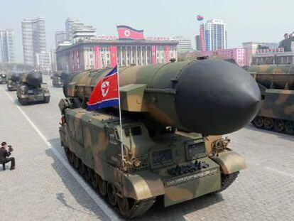 O foguete partiu de uma zona ao norte da capital Pyongyang